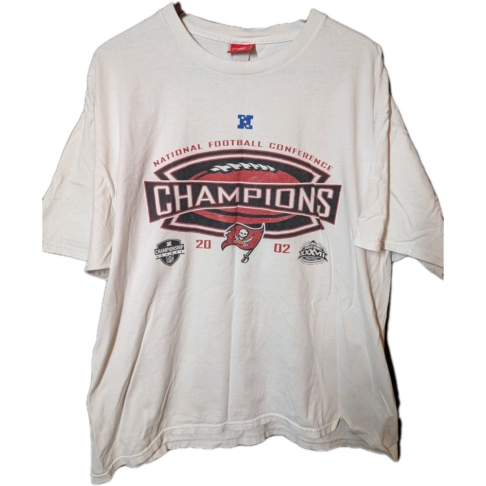 Tampa Bay Buccaneers‎ NFC Champions 2002 Vintage T-shirt NFL Licensed XXL